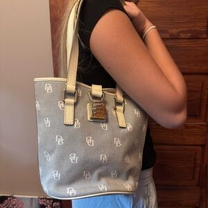 Dooney & Bourke Gray and Cream Tote